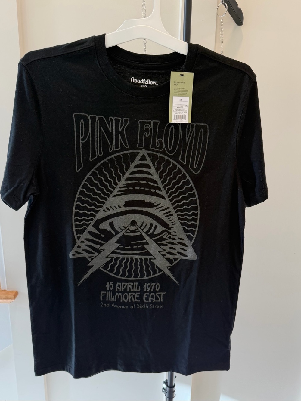 Goodfellow & Co Black Pink Floyd Concert Graphic Tee #430